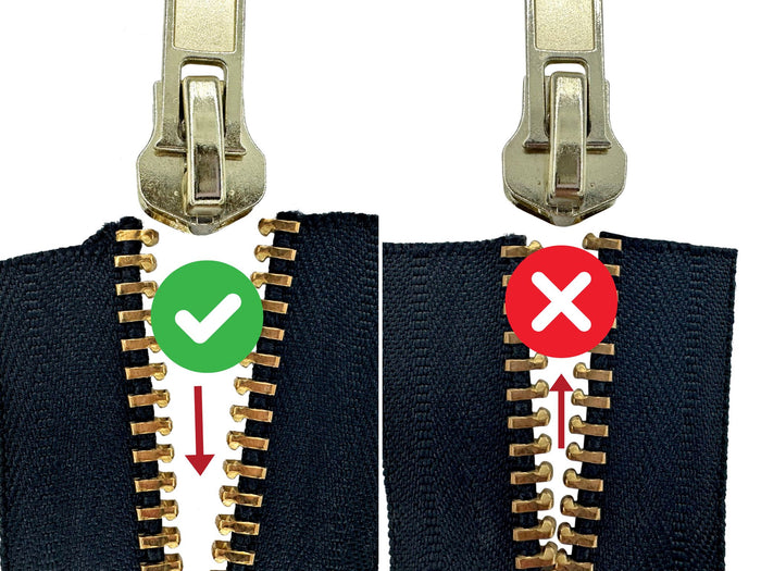 How to Correctly Attach a Slider to Continuous Metal Zipper Chain