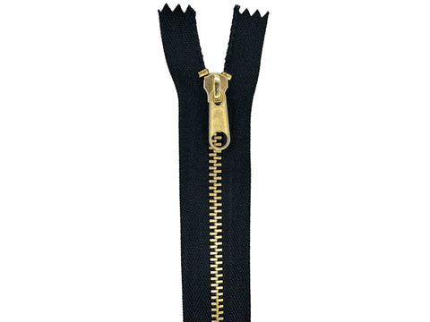 #4 Brass Closed-End Purse / Handbag Zipper