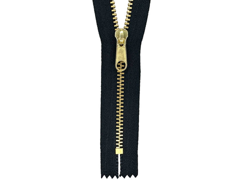 #4 Brass Closed-End Purse / Handbag Zipper