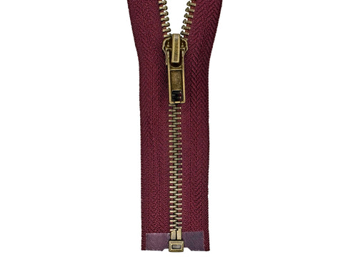 #5 Antique Brass Separating Jacket Zipper