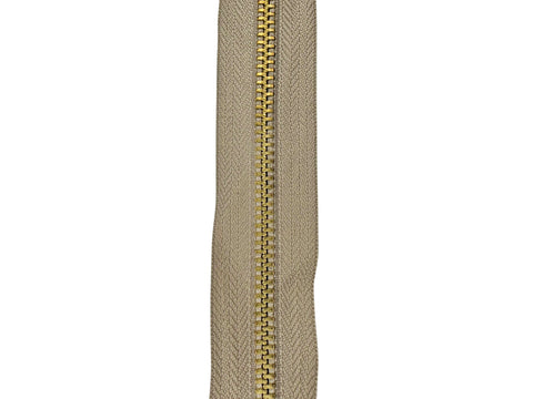 #5 Brass Continuous Zipper Chain By The Yard
