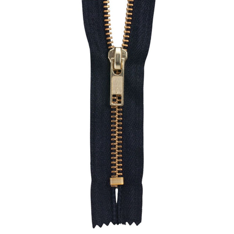 #5 Brass Closed-End Zipper (Clearance)