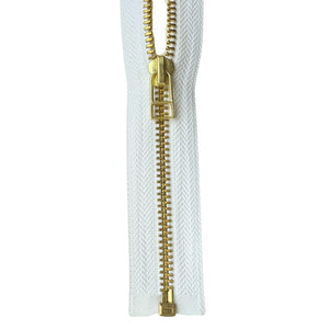 #5 Brass Separating (Jacket) Zipper with Wire Pull