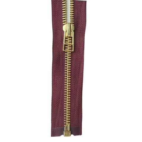 #5 Brass Separating (Jacket) Zipper with Wire Pull