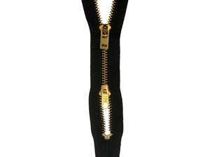 #5 Brass Two-way Closed-End Coverall Zipper