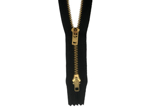 #5 Brass Two-way Closed-End Coverall Zipper