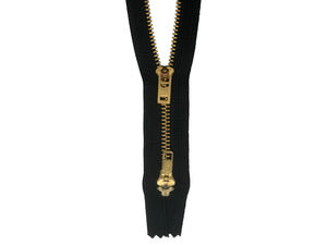 #5 Brass Two-way Closed-End Coverall Zipper
