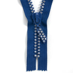 Rhinestone Small Stone Two Row Zipper (Closed-End and Separating)