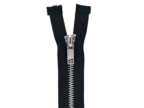 5 Black Oxidized Metal Medium Weight Separating YKK Jacket Zipper