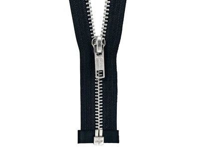 YKK 19 Ski & Sport Vislon Zipper ~ YKK #5 Molded Plastic ~ Separating - Black (1 Zipper/pack) Made in USA
