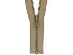 #5 Antique Brass Separating Jacket Zipper