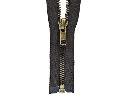 #5 Antique Brass Separating Jacket Zipper