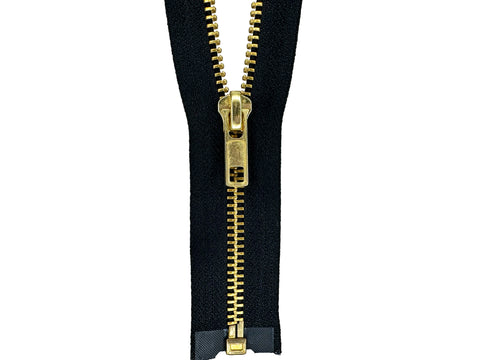 YKK #5 Metal Jacket Zipper Sliders - 2/Pack - Antique Brass