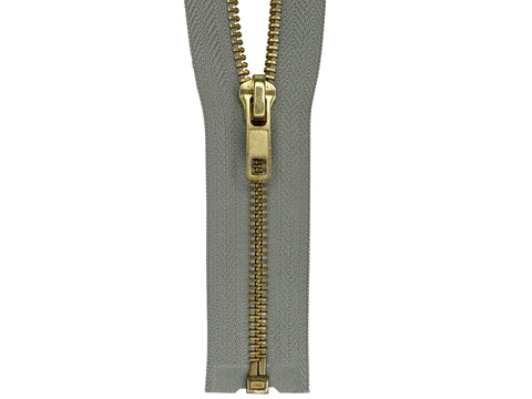 Brass Separating Zipper 18in Navy