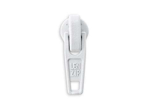  #3 White Zipper by The Yard Nylon Coil Zippers by The Yard with  15pcs Auto-Lock Installed Zipper Sliders and 15pcs White Pulls 5.0 Yards  Long White Zipper for Sewing Crafts Bages.
