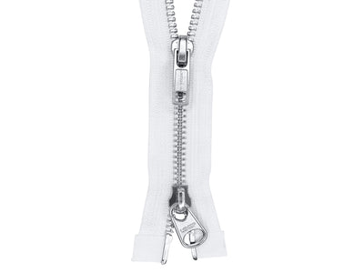 Lenzip #8 Separating Zipper - Heavy Duty Cut to Length Zipper w/Double  Metal Locking Zipper Pulls - Includes Stainless Steel Zipper Bottom Stop  and