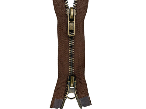 #5 Antique Brass Two-Way Separating (Jacket) Zipper