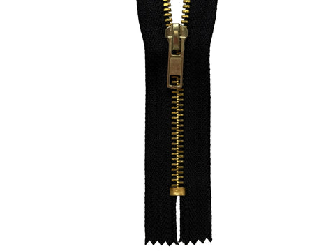 #5 Brass Medium Weight Closed-End Zipper