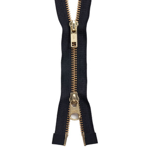 #5 Brass Two-Way Separating (Jacket) Zipper