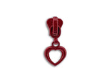 #5 Heart Slider For Molded Plastic Zipper