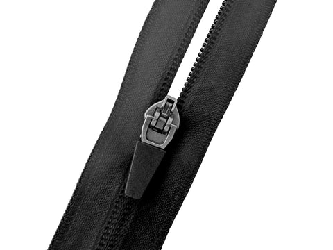 YaHoGa #5 Gunmetal Metallic Nylon Coil Zippers by The Yard Bulk