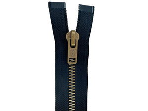 #8 Antique Brass Separating (Jacket) Zippers | Zipper Shipper