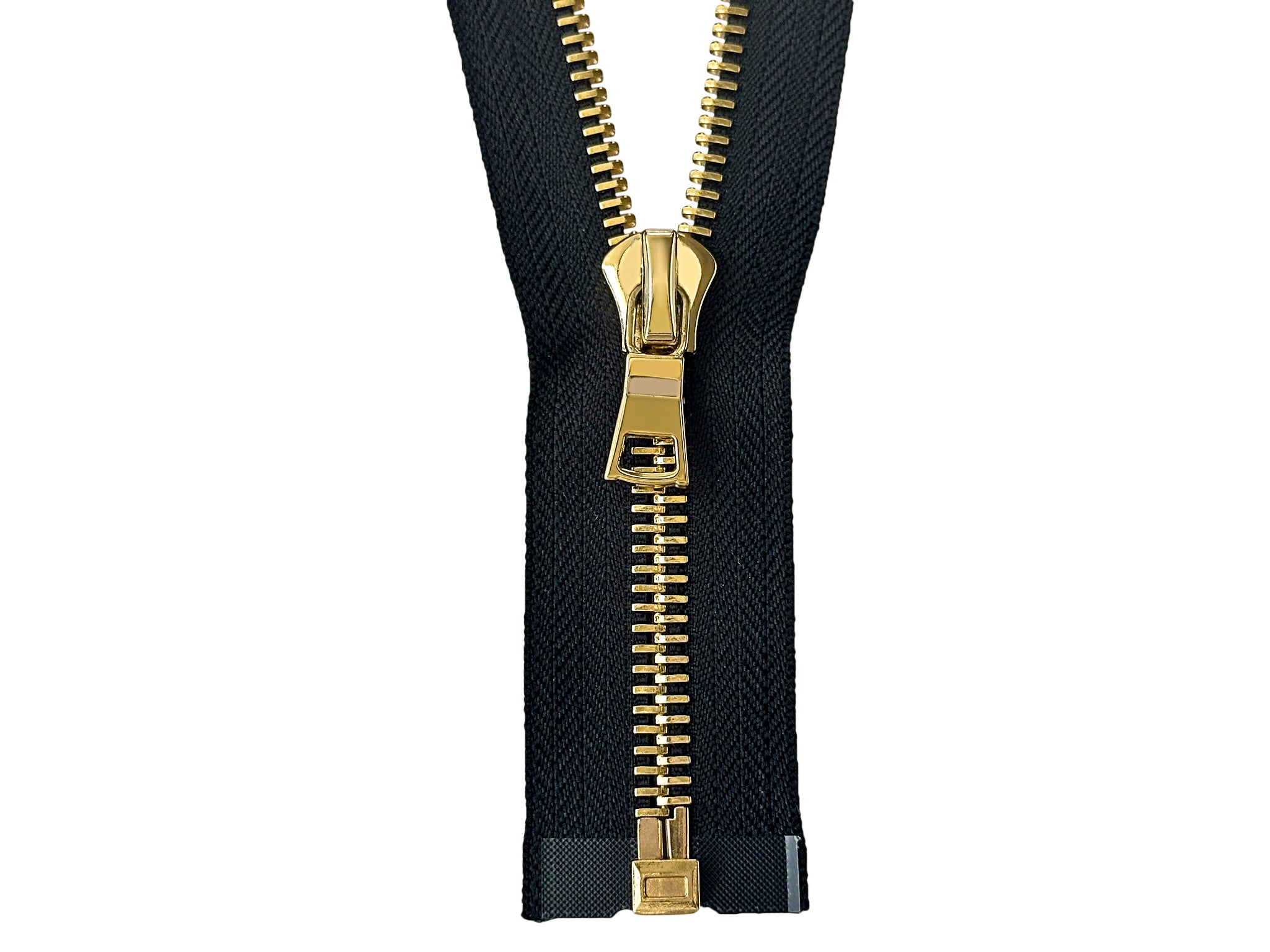 #8 Brass Heavy Duty Separating (Jacket) Zipper Black / 24 IN #8 Brass Heavy Duty Separating (Jacket) Zipper Black / 24 IN