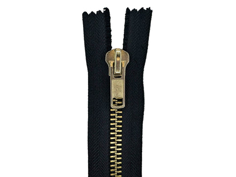 10 Brass Heavy Duty Separating (Jacket) Zippers