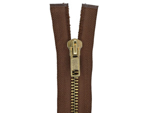 #10 Brass Heavy Duty Closed-End Zipper