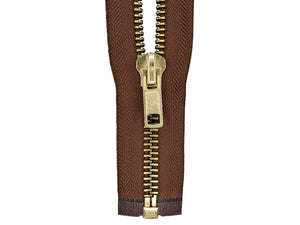 #10 Brass Heavy Duty Separating (Jacket) Zipper