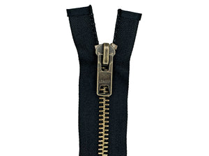 #10 Antique Brass Two-Way Heavy Duty Separating (Jacket) Zipper