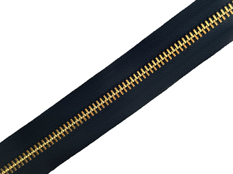 #10 Brass Continuous Zipper Chain