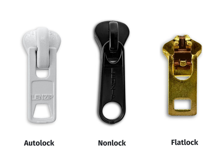 Zipper Sliders YKK or LENZIP #5 Metal or Plastic Vislon - Locking - Single  Pull