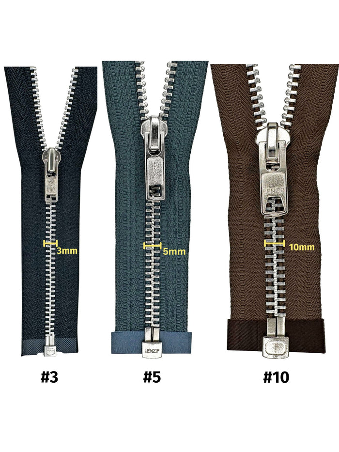 YKK® #5 Nickel Style G Single Non-Locking Metal Zipper Pull (Metal Chain)