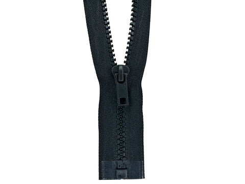 YKK #3 Molded Plastic Reversible Jacket Zipper Sliders - Black