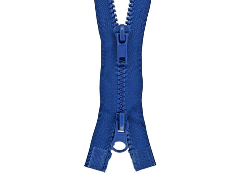 Two Way Nickel Zipper Size #5: Blue