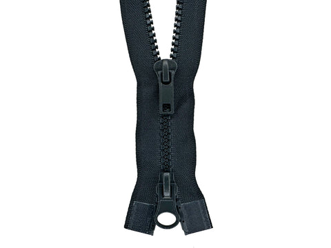 YKK Vislon 2-Way Separating Zipper, 30, Black