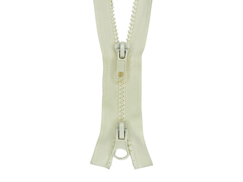 YKK Vislon 2-Way Separating Zipper, 30, White