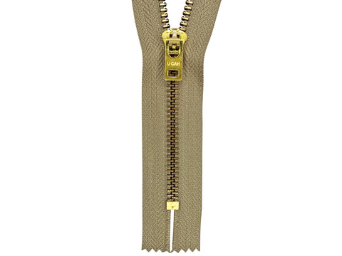 #5 Brass Closed-End (Jean) Zipper (Standard Metal Zippers For Jeans)