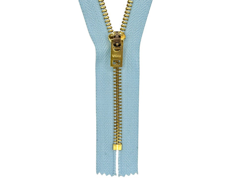 Zippers by The Yard Blue Jean Rose Gold