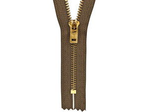 #5 Brass Closed-End (Jean) Zipper (Standard Metal Zippers For Jeans)