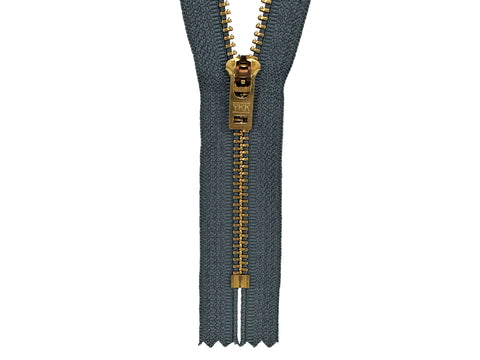 #5 Brass Closed-End (Jean) Zipper (Standard Metal Zippers For Jeans)