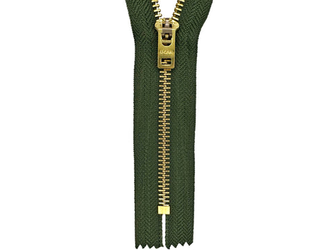 #5 Brass Closed-End (Jean) Zipper (Standard Metal Zippers For Jeans)