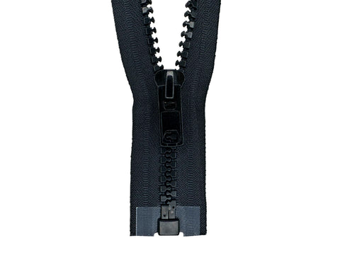 Heavy-Duty Black #10 Separating Zipper 120